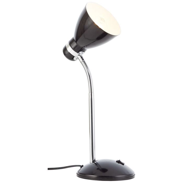 Kunststof bureaulamp zwart, Santana, met schakelaar