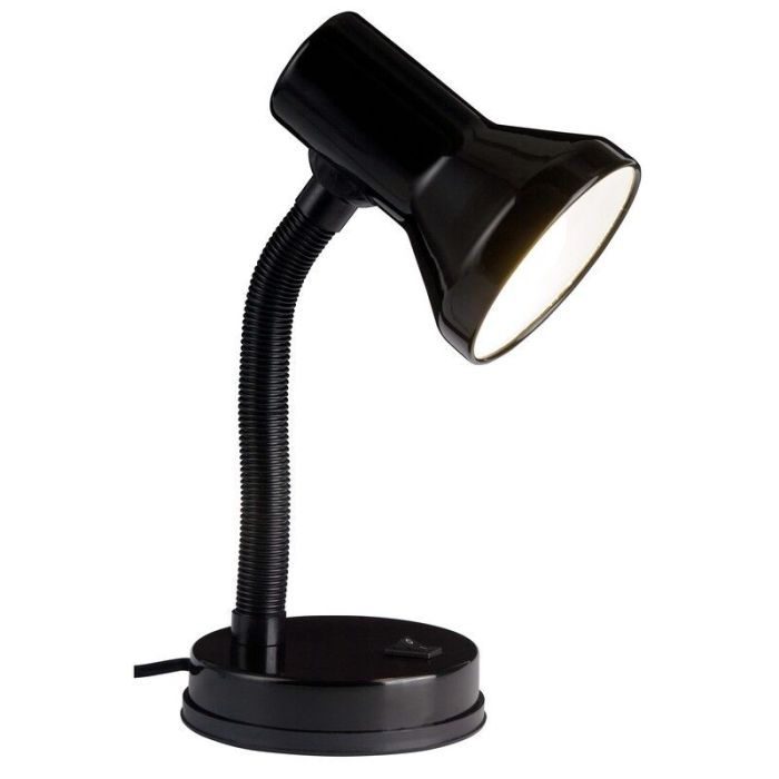 Kunststof bureaulamp zwart, Loet, met schakelaar