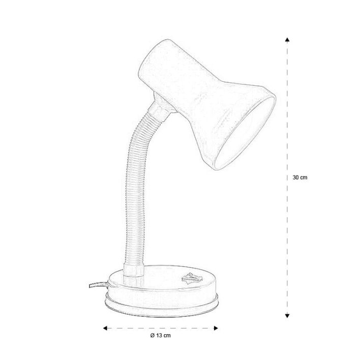 Kunststof bureaulamp zwart, Loet, met schakelaar