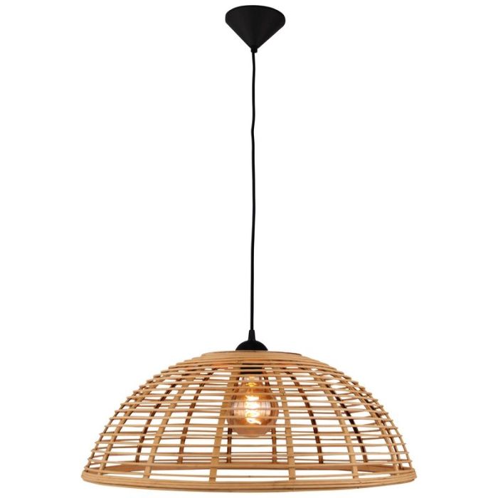 Landelijke hanglamp Deacon, Hout