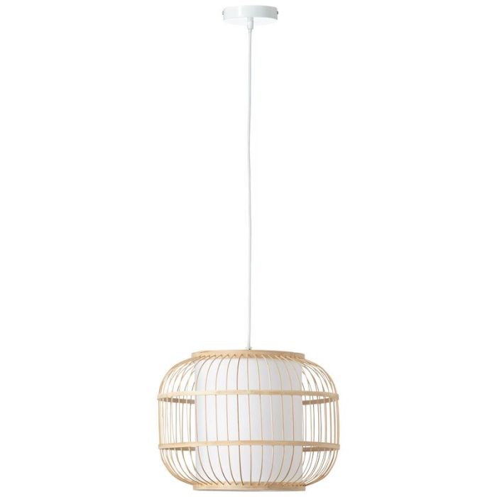 Landelijke hanglamp hout, Hans