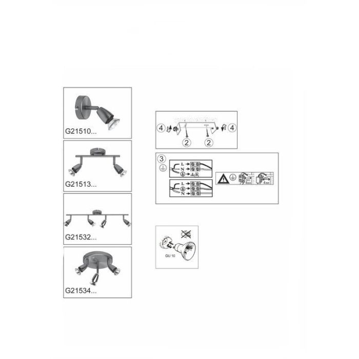 Metalen plafondlamp chroom, Keysha, 3W, 3000K LED