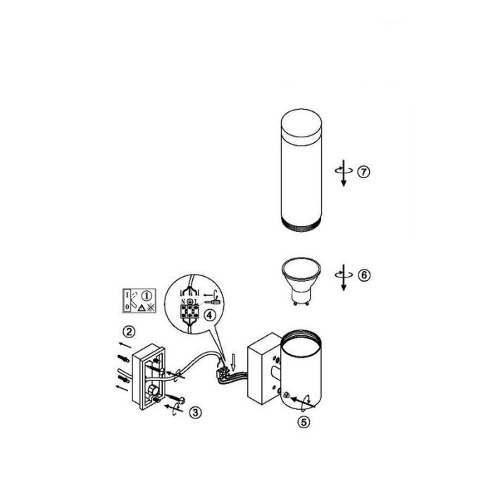 Moderne buitenlamp antraciet, Jaydee, 4W, 4000K LED, IP44