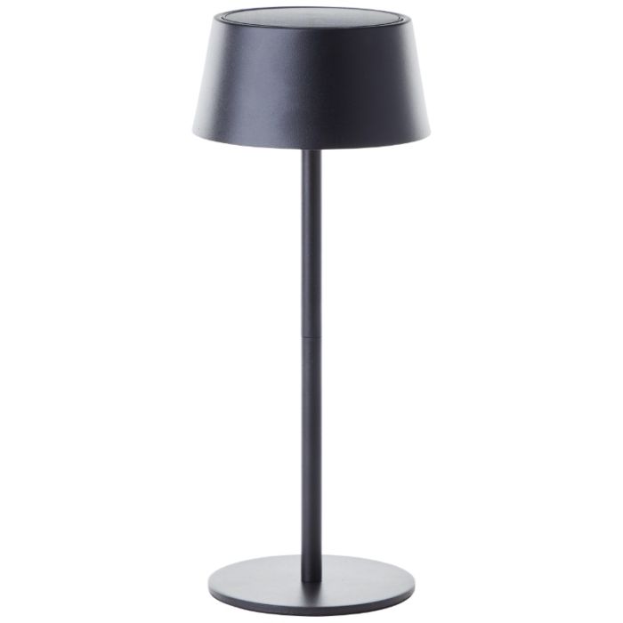 Moderne buiten wandlamp op zonne-energie zwart, Soumaya, 4W, 3000K LED, IP44, 3-staps dimbaar