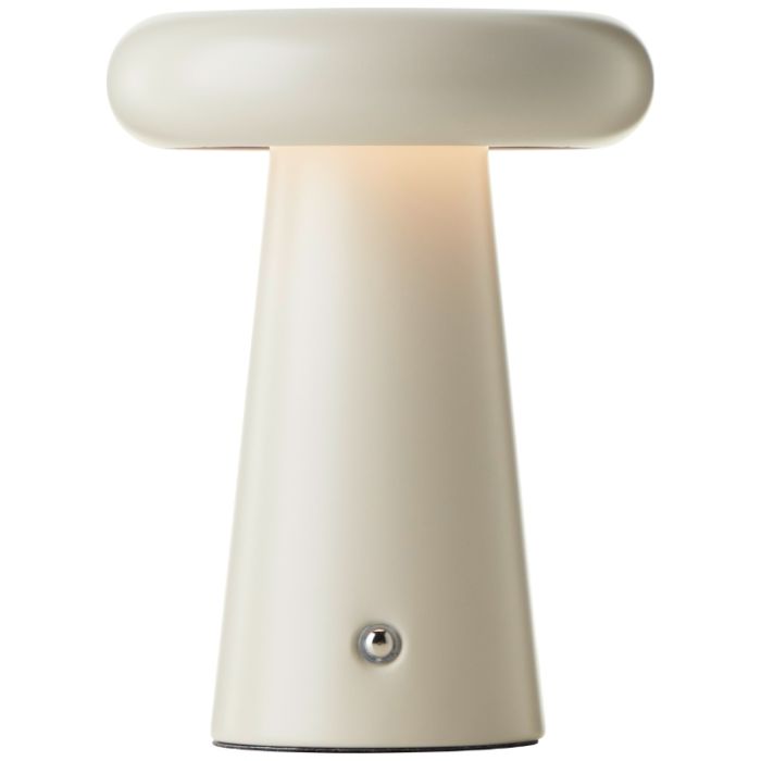 Moderne oplaadbare buiten tafellamp beige, Stig, 3W, 3000K LED, IP44, 3-staps dimbaar
