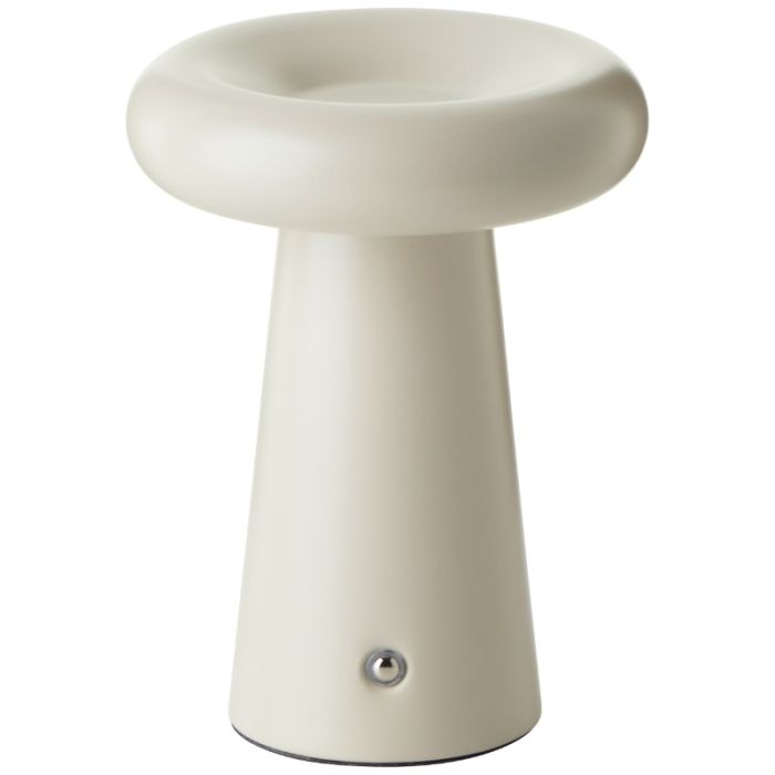 Moderne oplaadbare buiten tafellamp beige, Stig, 3W, 3000K LED, IP44, 3-staps dimbaar