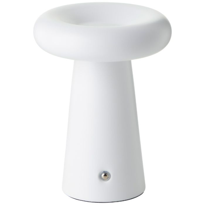 Moderne oplaadbare buiten tafellamp wit, Stig, 3W, 3000K LED, IP44, 3-staps dimbaar