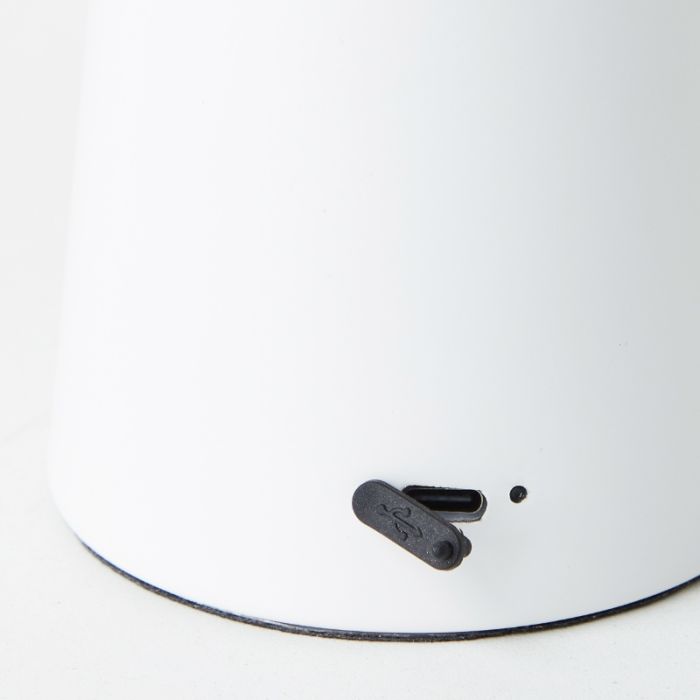 Moderne oplaadbare buiten tafellamp wit, Stig, 3W, 3000K LED, IP44, 3-staps dimbaar