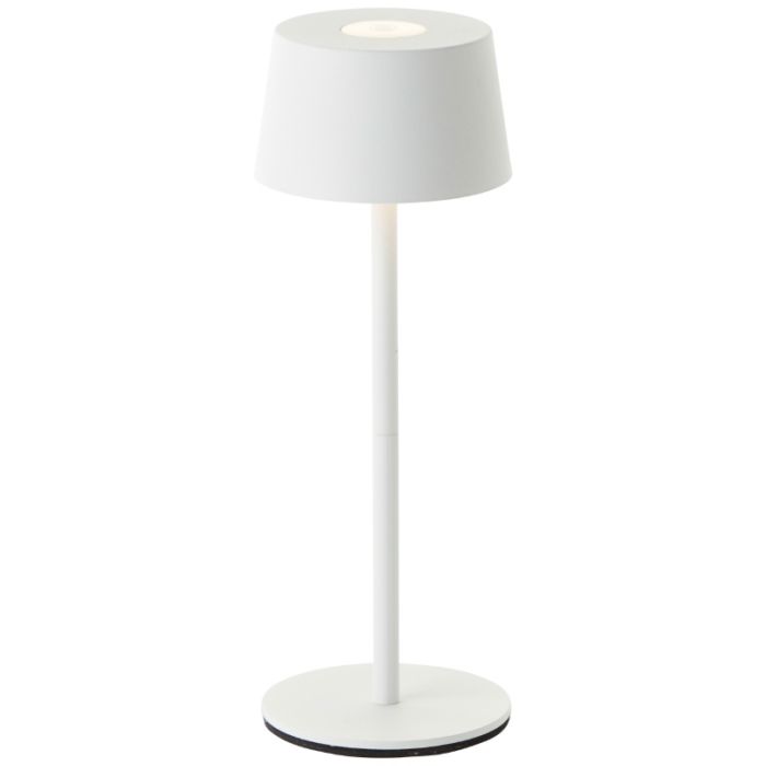 Moderne buiten tafellamp wit, Petter, 2W, 3000K LED, IP44, 3-staps dimbaar
