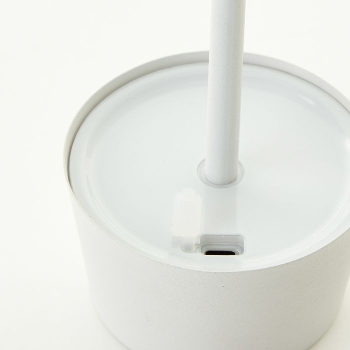 Moderne buiten tafellamp wit, Petter, 2W, 3000K LED, IP44, 3-staps dimbaar