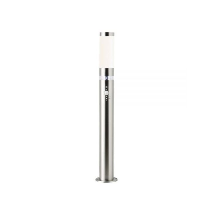 Kunststof staande buitenlamp met bewegingssensor chroom, Sage, 5W, 3000K LED, IP44