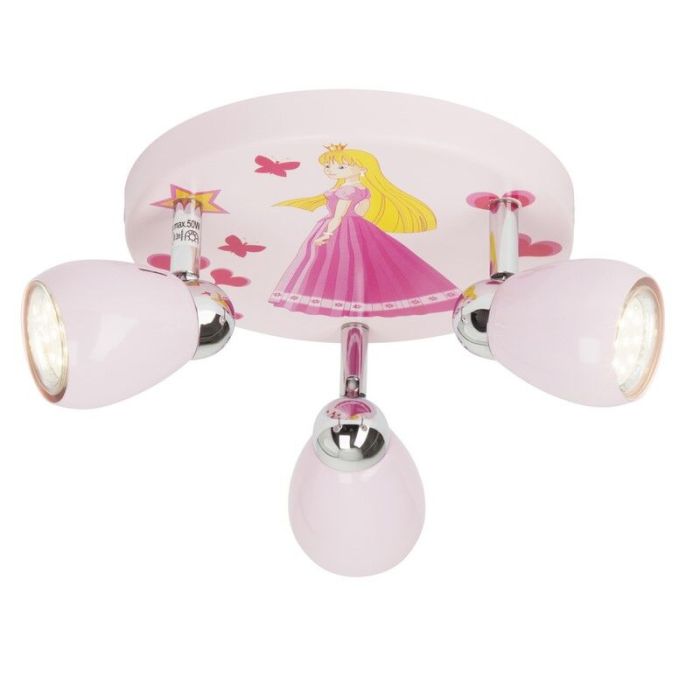 Roze kinderkamer plafondspot Rinze, Princes