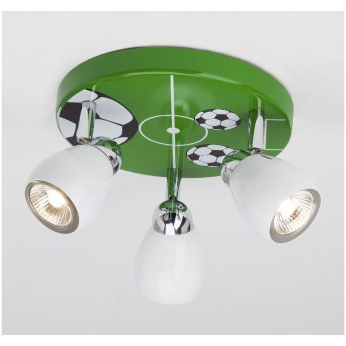 Voetbal plafondspot Carsten, Groen, Wit