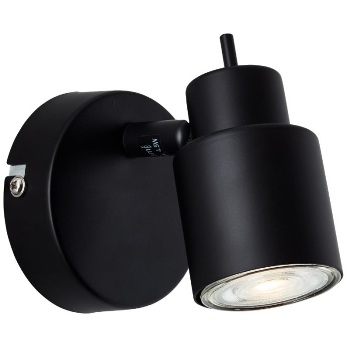 Moderne wandspot zwart, Fenne