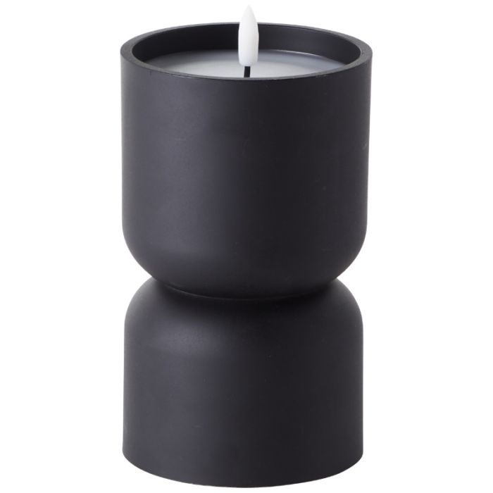 Zwarte kaarslamp voor buiten, Zaki, 2700K LED, IP44