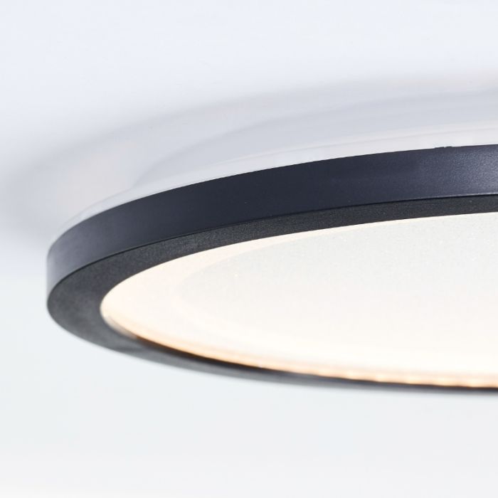 Moderne LED paneel plafondlamp zwart, Yamal, 16W, 3000K LED