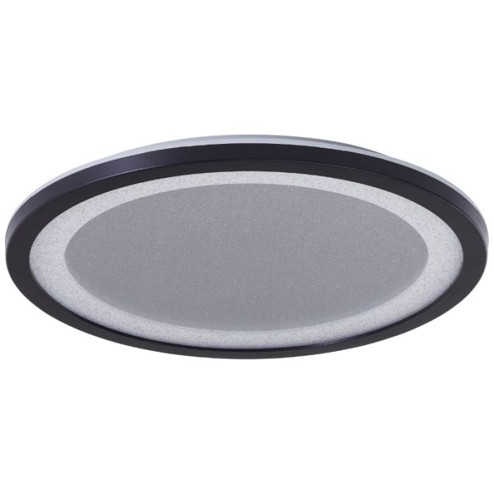 Moderne LED paneel plafondlamp zwart, Yamal, 20W, 2700K LED, 3-staps dimbaar
