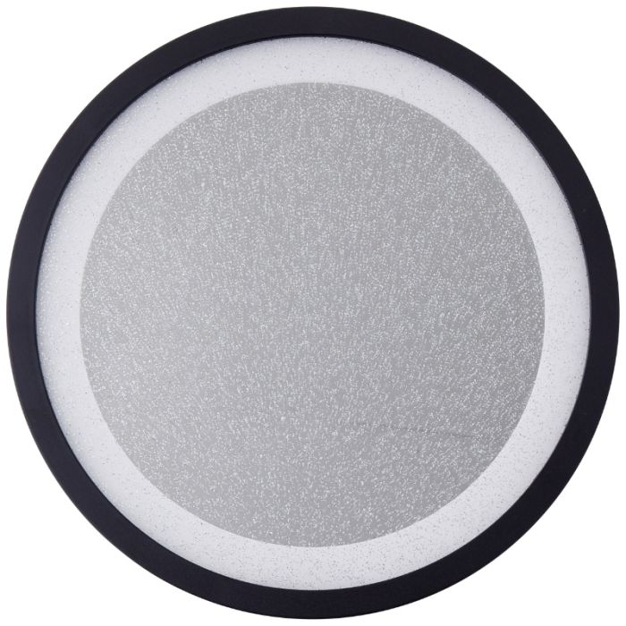 Moderne LED paneel plafondlamp zwart, Yamal, 20W, 2700K LED, 3-staps dimbaar