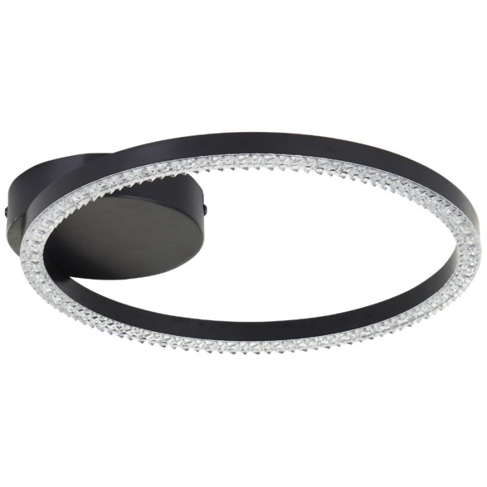 Design plafondlamp zwart, Maladon, 14W, 3000K LED