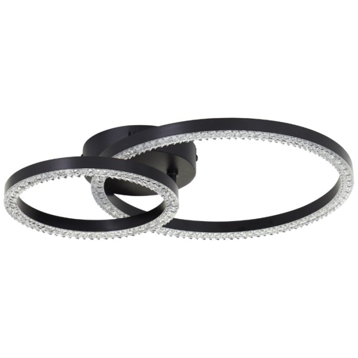 Design plafondlamp zwart, Maladon, 20W, 4000K LED