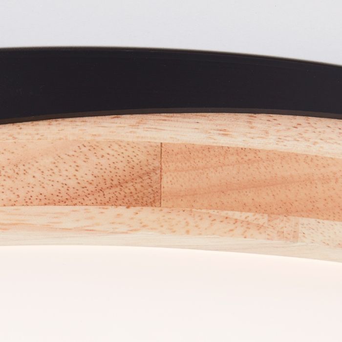 Moderne plafondlamp zwart, Marloes, 24W, 3000K LED, 3-staps dimbaar