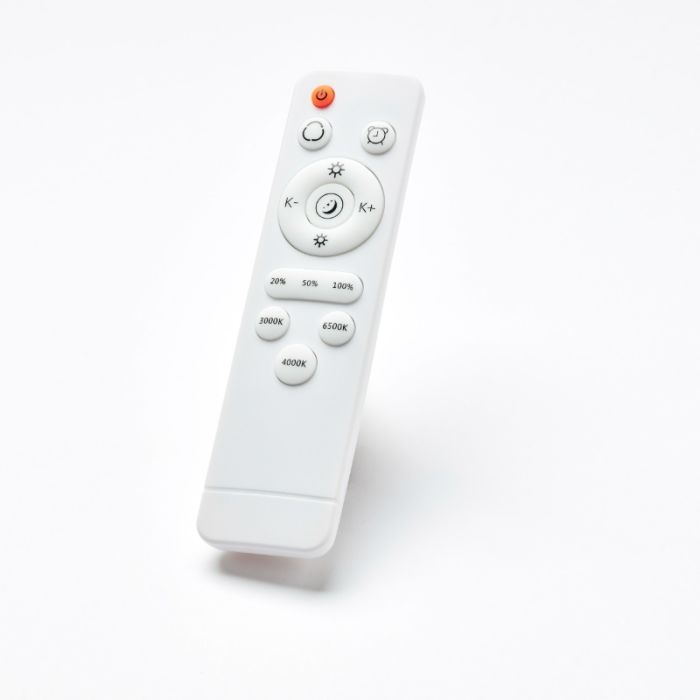 Moderne plafondlamp hout, Marloes, 36W, white switch LED, met afstandsbediening