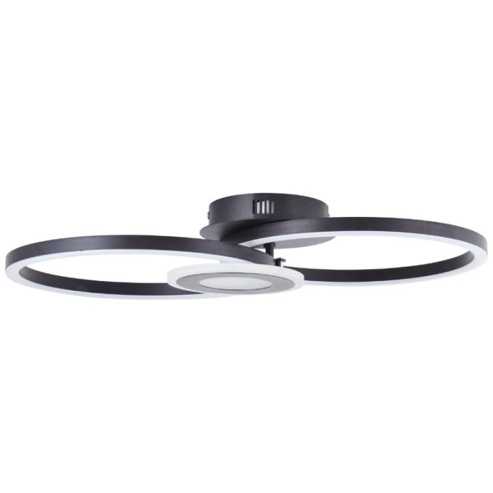 Design plafondlamp zwart, Volkert, 24W, 3000K LED