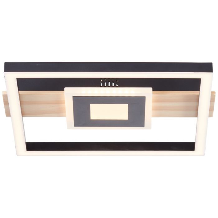 Design plafondlamp zwart, Zakiya, 24W, 3000K LED