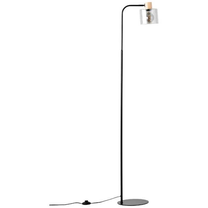 Moderne vloerlamp grijs, Serkan, met schakelaar