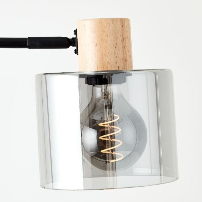 Moderne vloerlamp grijs, Serkan, met schakelaar