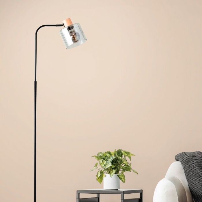 Moderne vloerlamp grijs, Serkan, met schakelaar