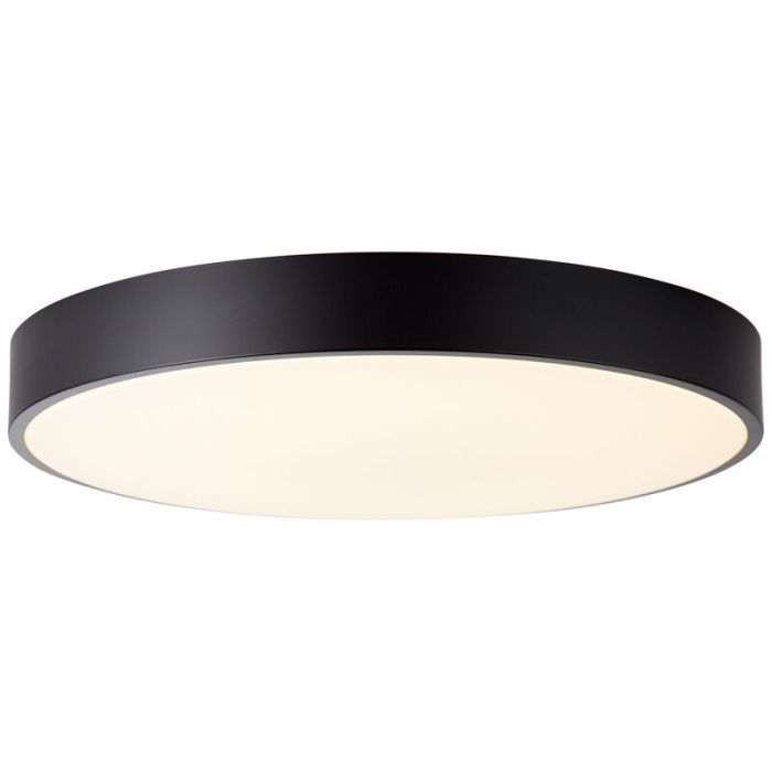 Moderne plafonnière zwart, Asude, 60W, warm tot koud wit verstelbare LED, met afstandsbediening