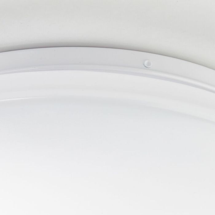 Witte plafondlamp met sensor Julie, metaal, 18W warm wit LED met bewegingssensor