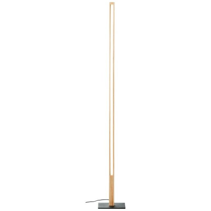 Landelijke staande leeslamp bruin, Renuka, 12W, 3000K LED, met schakelaar