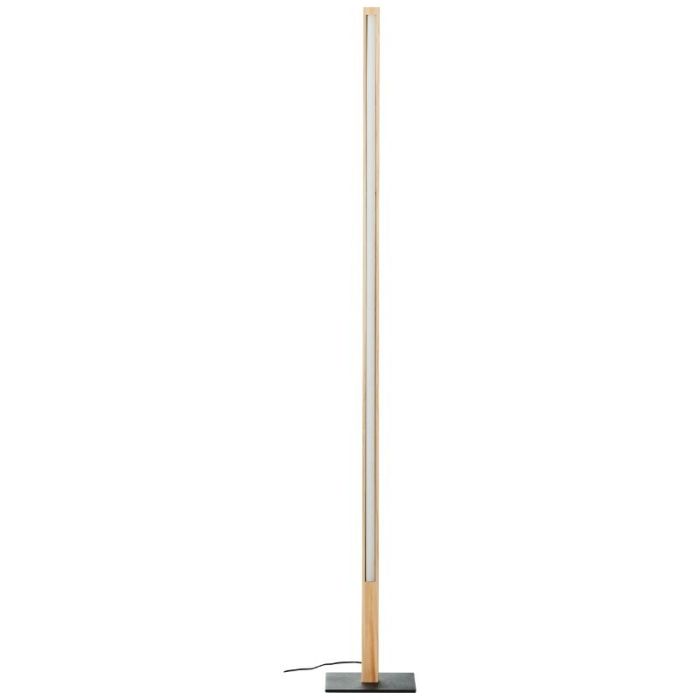 Landelijke staande leeslamp bruin, Renuka, 12W, 3000K LED, met schakelaar