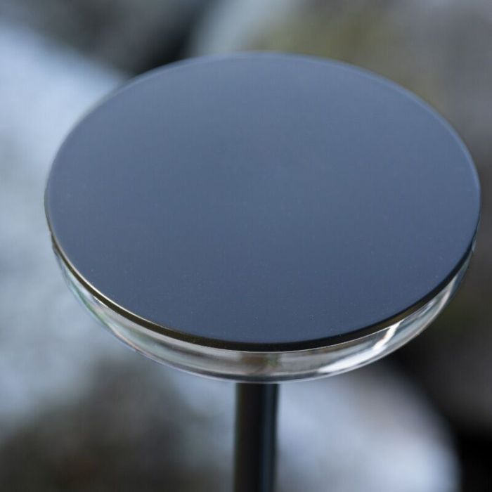 Aluminium oplaadbare tafellamp zwart, Jorja, 2W, 3000K LED, IP44, met touchdimmer