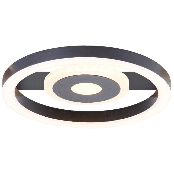 Design plafonnière zwart, Konrad, 9W, 3000K LED