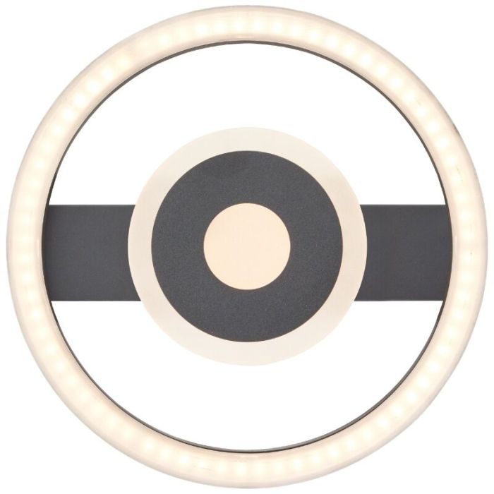 Design plafonnière zwart, Konrad, 9W, 3000K LED