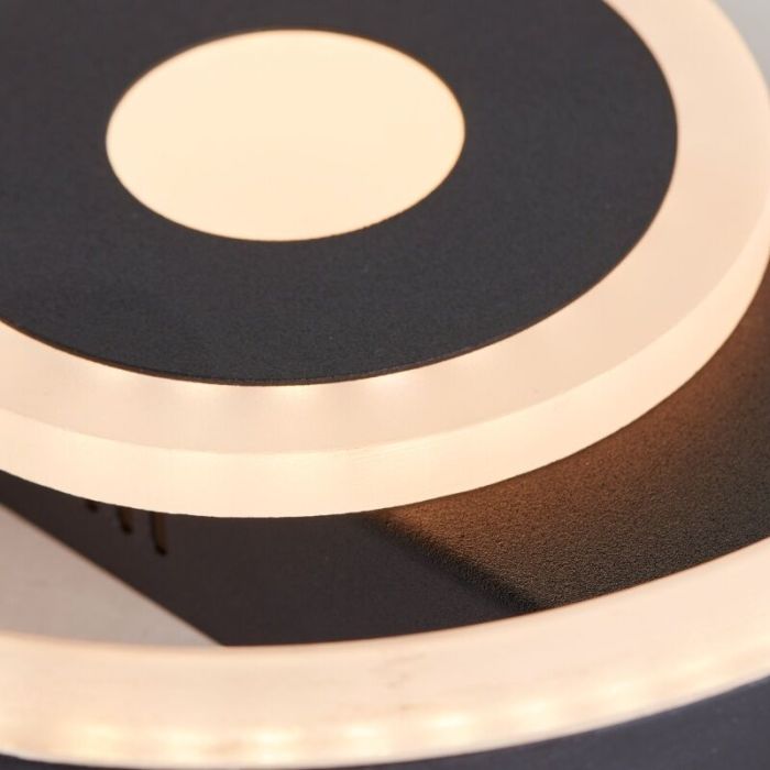 Design plafonnière zwart, Konrad, 9W, 3000K LED
