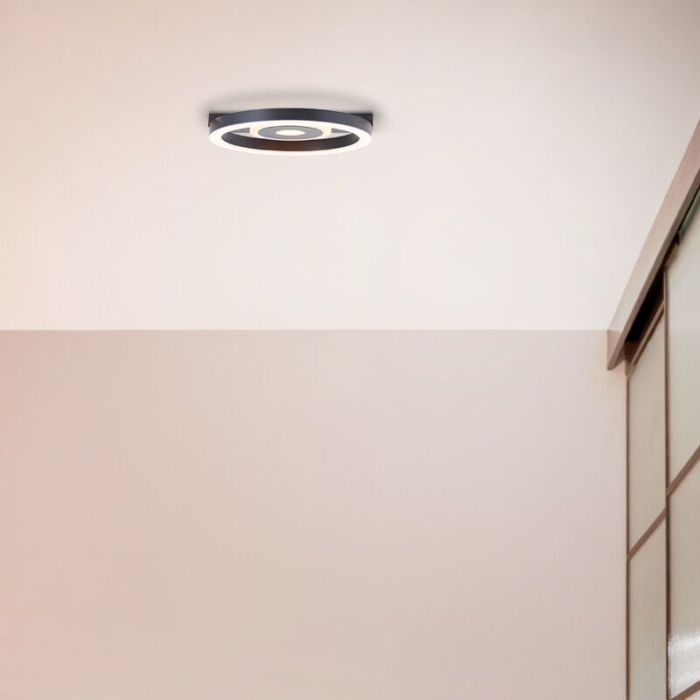 Design plafonnière zwart, Konrad, 9W, 3000K LED
