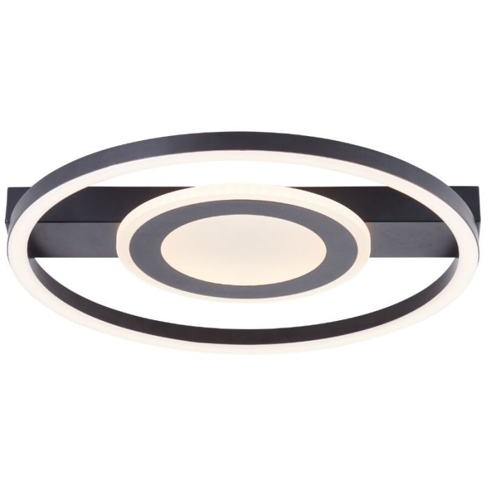 Design plafonnière zwart, Konrad, 20W, 3000K LED