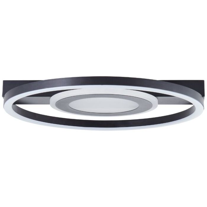 Design plafonnière zwart, Konrad, 20W, 3000K LED