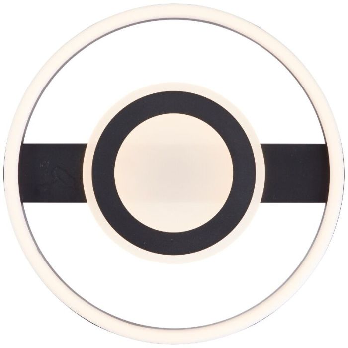 Design plafonnière zwart, Konrad, 20W, 3000K LED