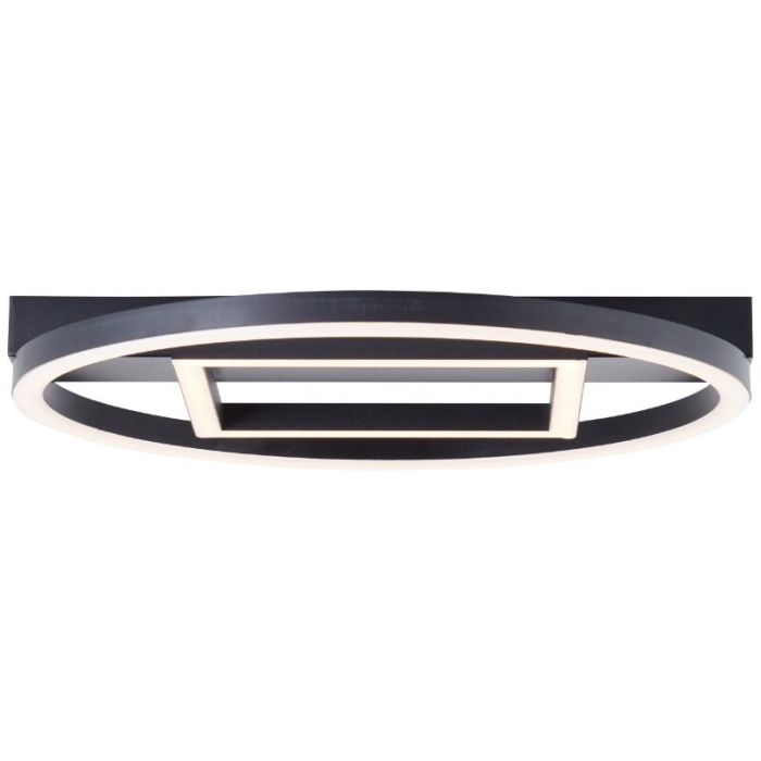 Design plafonnière zwart, Konrad, 20W, 3000K LED
