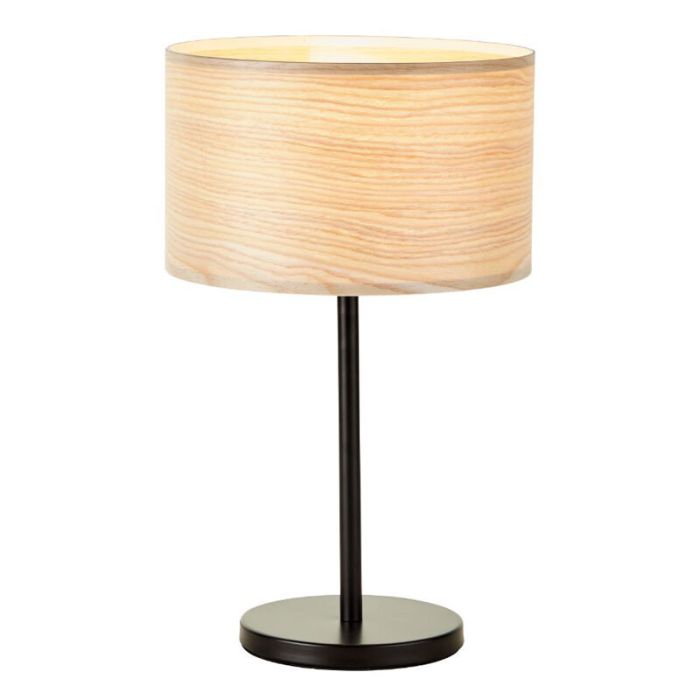 Houten tafellamp beige, Enna, met schakelaar