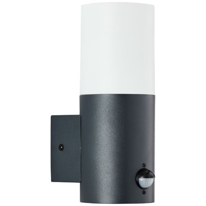 Moderne buiten wandlamp met bewegingssensor antraciet, Quenten, IP44