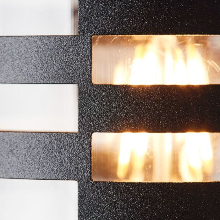 Moderne buiten wandlamp met bewegingssensor zwart, Veysel, IP44