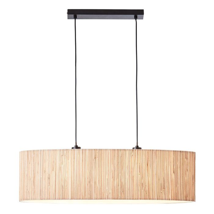 Landelijke hanglamp beige, Wenda