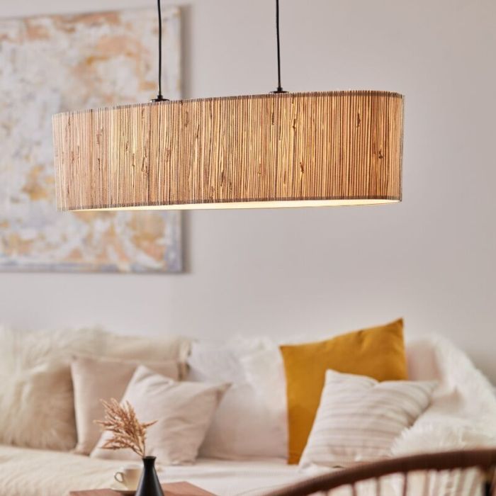 Landelijke hanglamp beige, Wenda