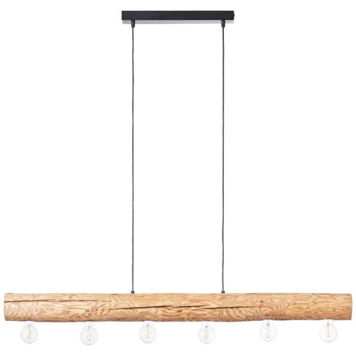 Houten hanglamp bruin, Sibren